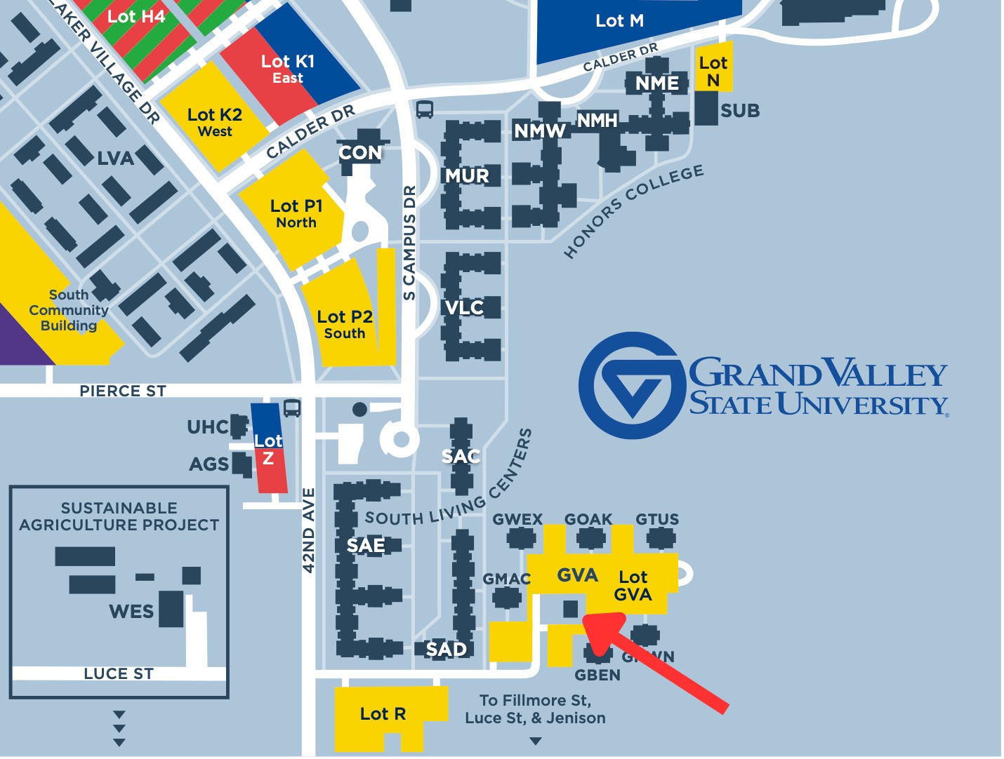map to gva community center